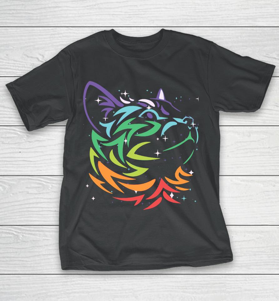 Cat Beautiful Colors For Cat Lovers Cute Cat T-Shirt