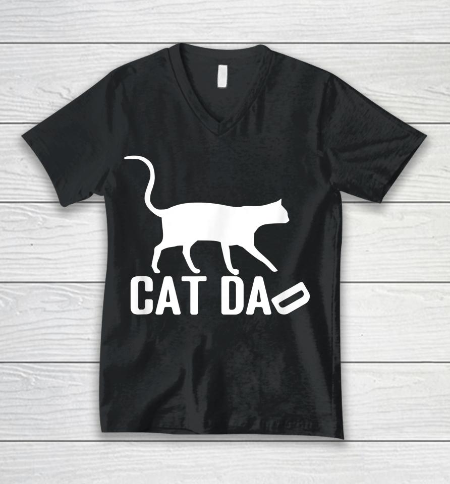 Cat Dad Father’s Day Unisex V-Neck T-Shirt