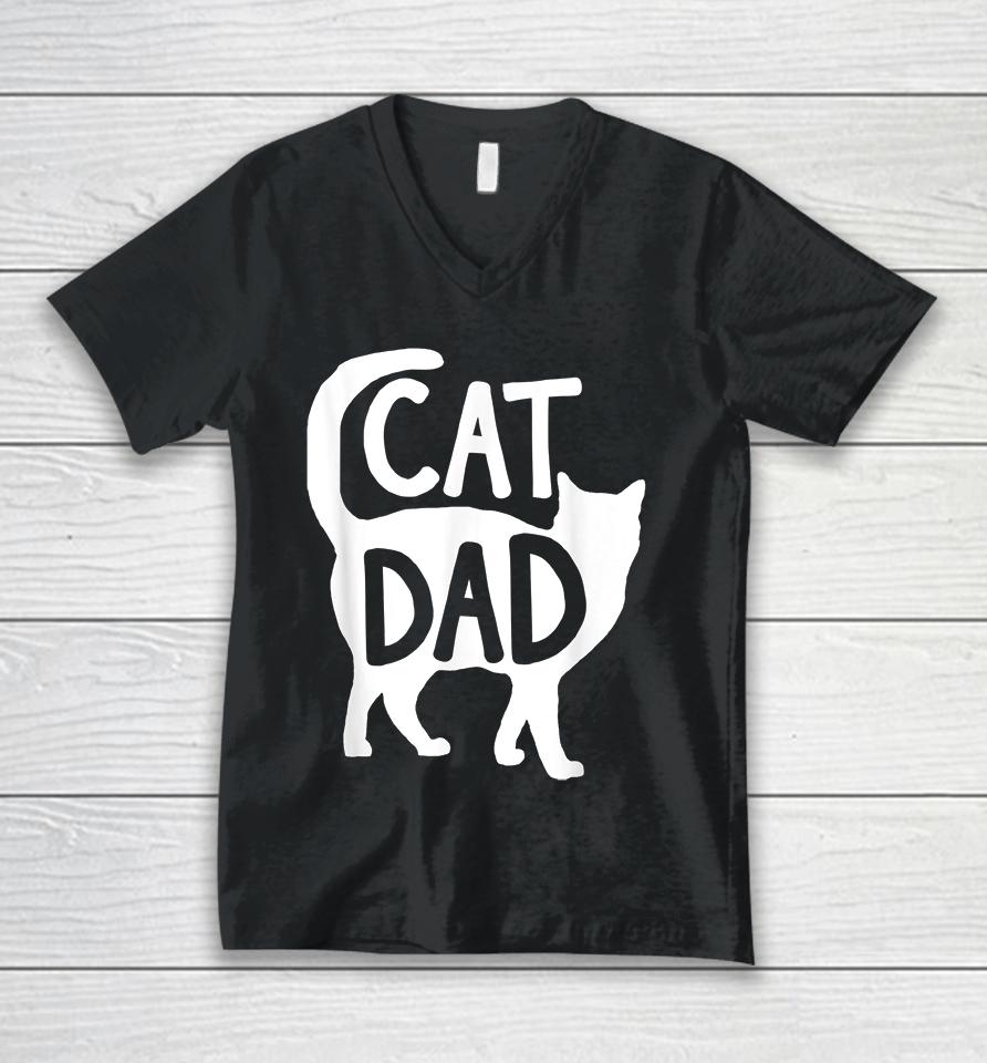 Cat Dad Unisex V-Neck T-Shirt