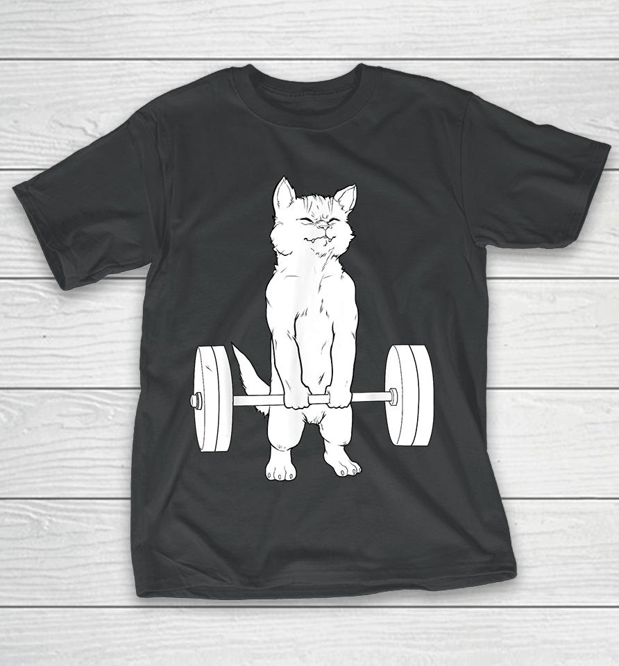 Cat Deadlift Powerlifting T-Shirt