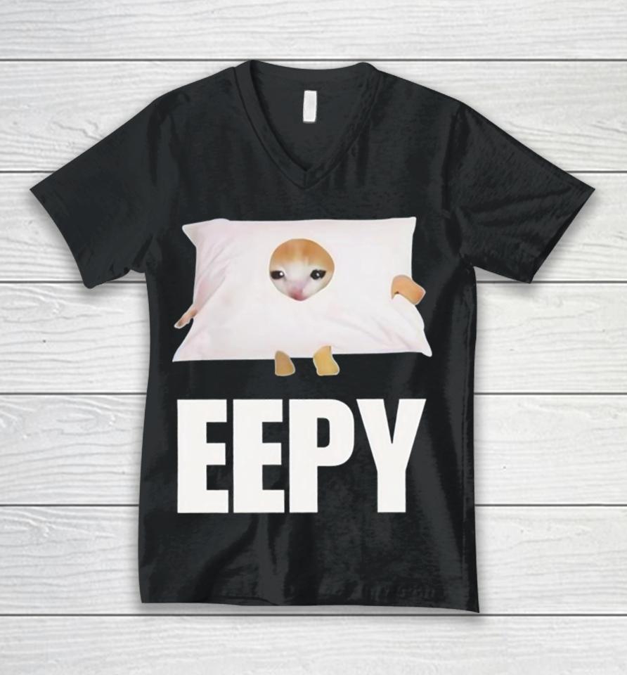 Cat Eepy Cringey Unisex V-Neck T-Shirt