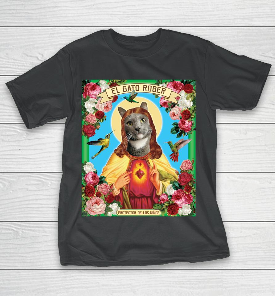 Cat El Gato Mexican Catholic Saint Weird Surrealism T-Shirt