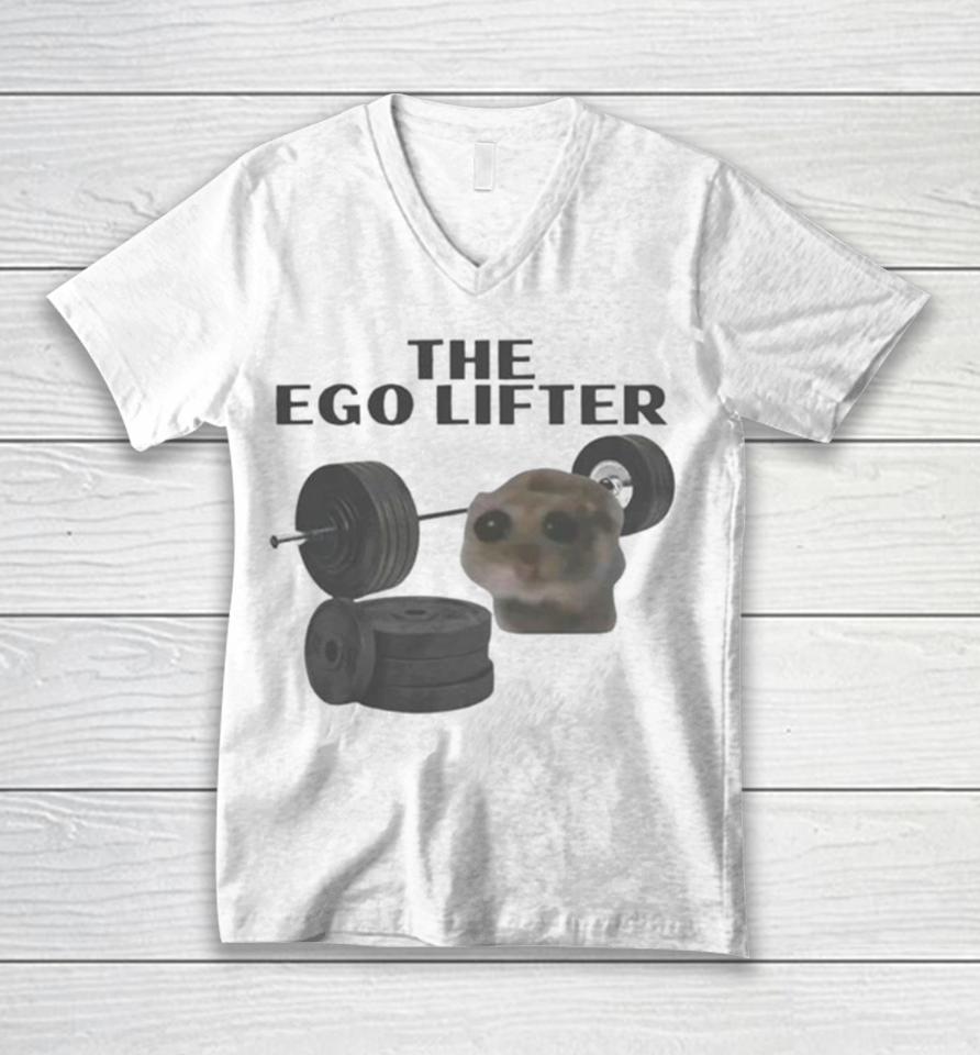 Cat Fitness The Ego Lifter Funny Unisex V-Neck T-Shirt