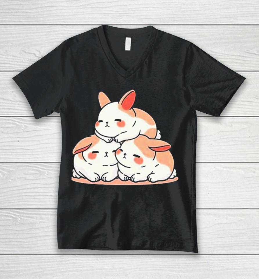 Cat Fluffy Trio Unisex V-Neck T-Shirt
