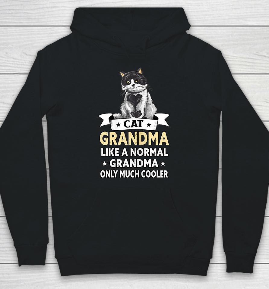 Cat Grandma Like A Normal Grandma Only Much Cooler Hoodie