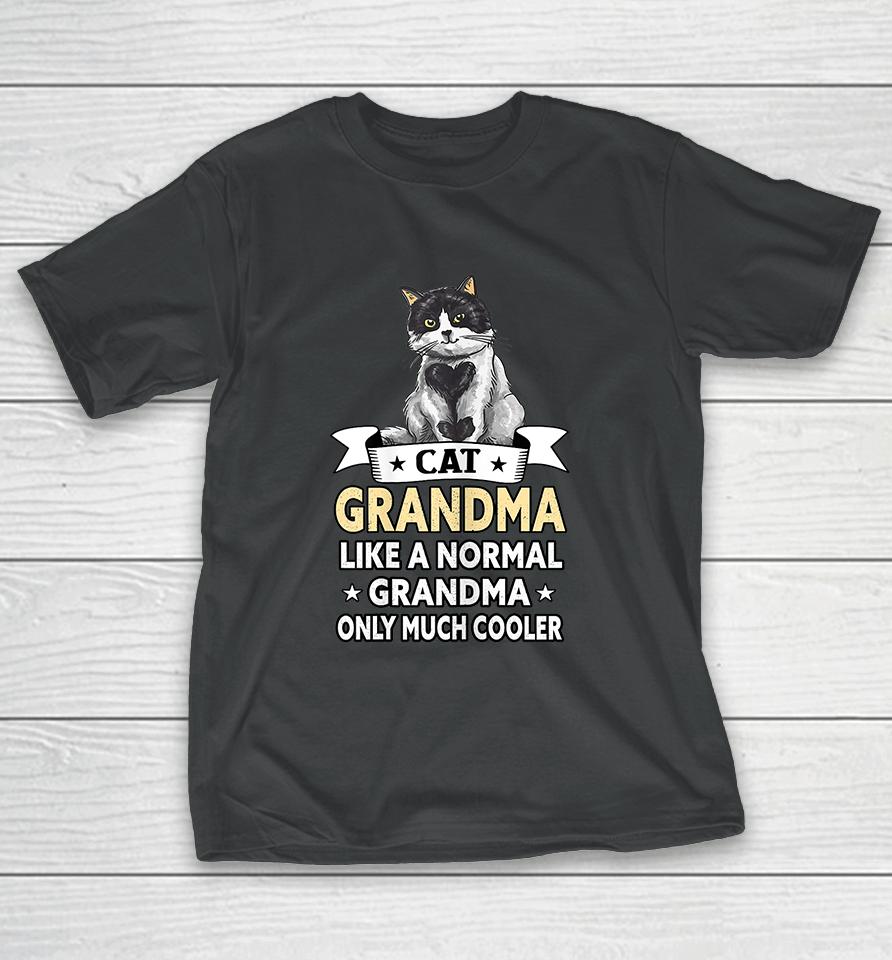 Cat Grandma Like A Normal Grandma Only Much Cooler T-Shirt