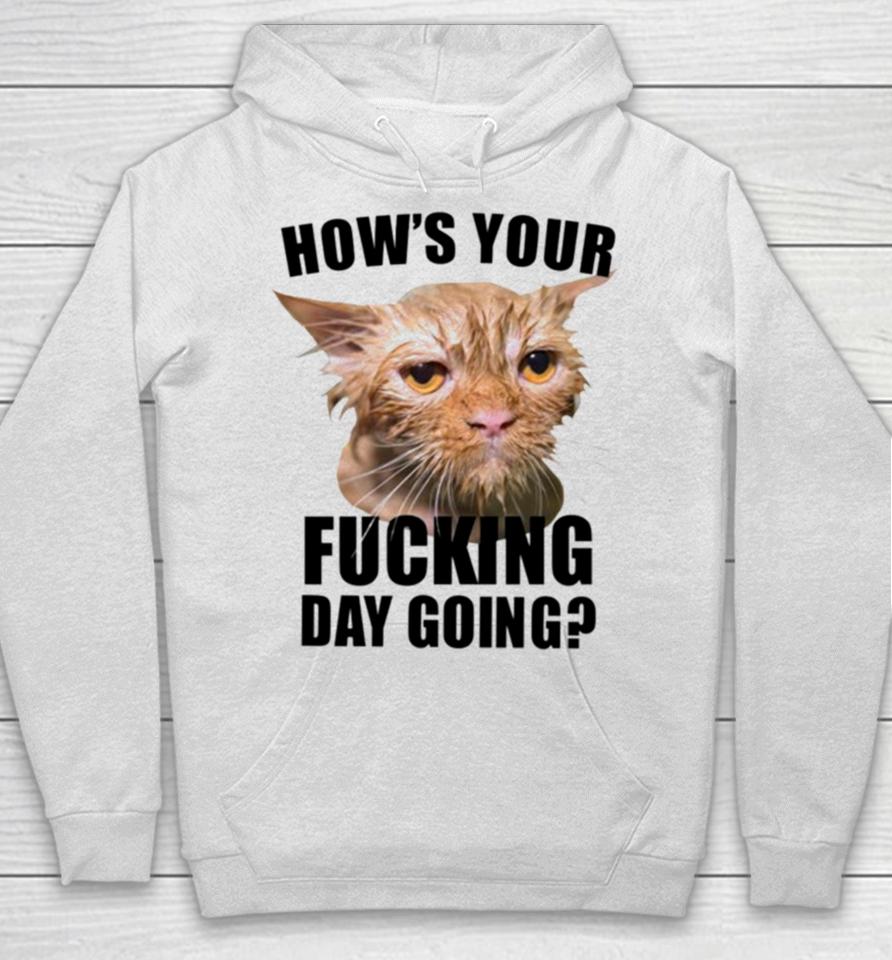 Cat Hows Your Fucking Day Going Hoodie