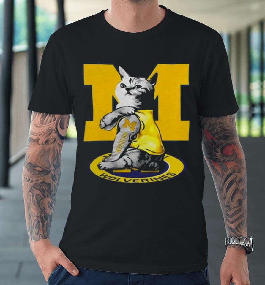 Cat I Love Michigan Wolverines 2024 Premium T-Shirt
