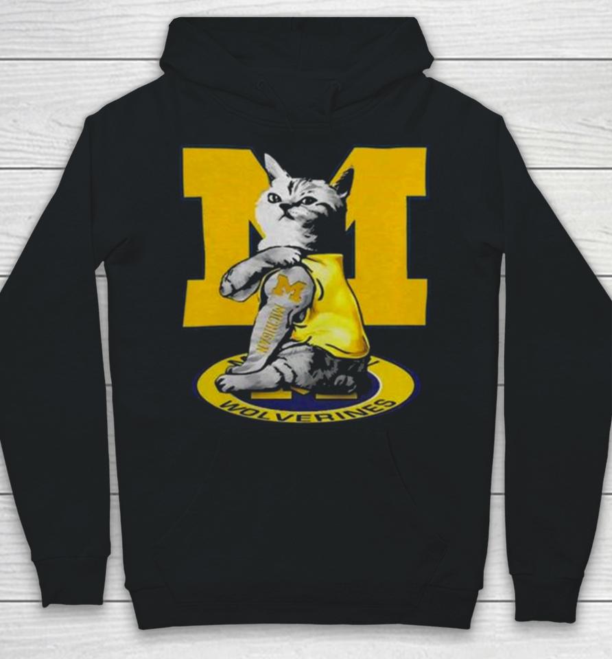 Cat I Love Michigan Wolverines 2024 Hoodie