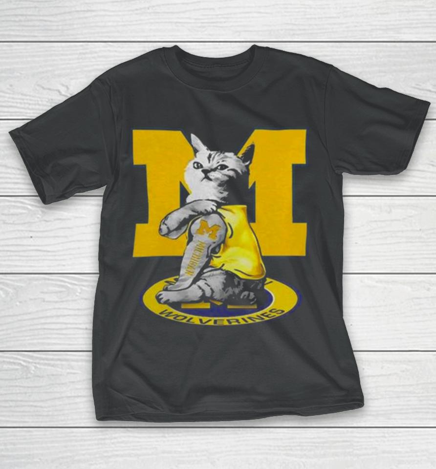 Cat I Love Michigan Wolverines 2024 T-Shirt