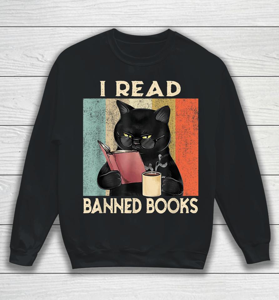 Cat I Read Banned Books Sweatshirt