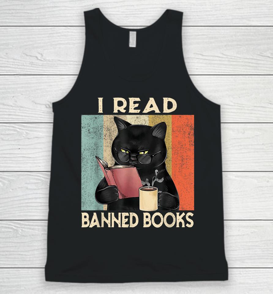 Cat I Read Banned Books Unisex Tank Top
