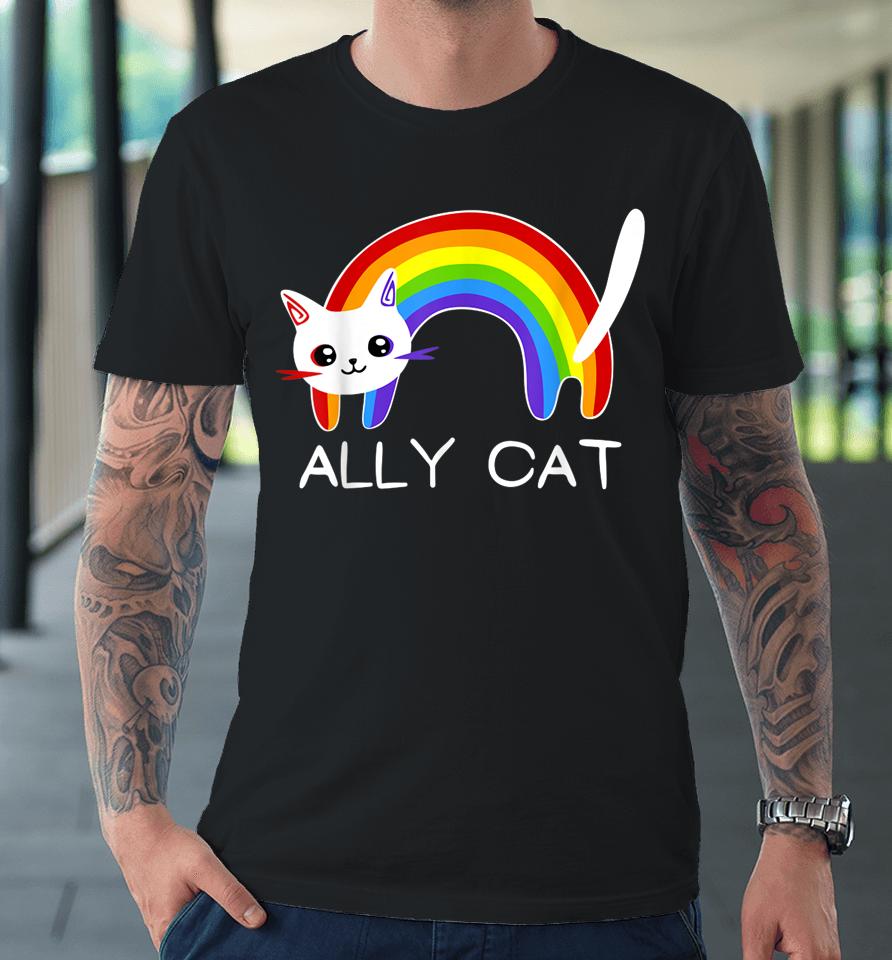 Cat Lgbt Rainbow Flag Gay Pride Month Premium T-Shirt