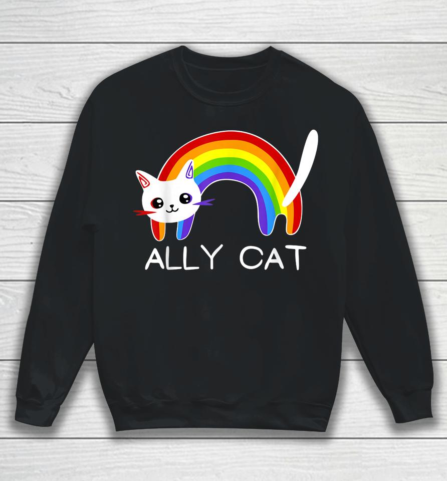 Cat Lgbt Rainbow Flag Gay Pride Month Sweatshirt