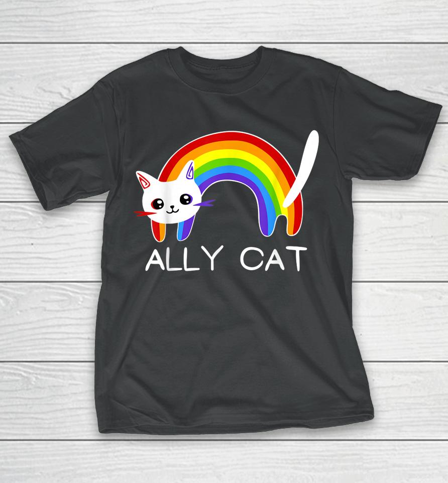 Cat Lgbt Rainbow Flag Gay Pride Month T-Shirt