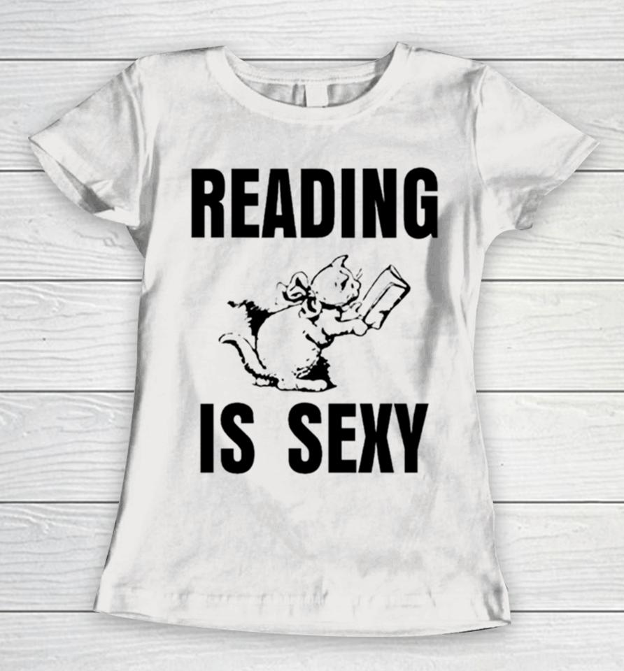 Cat Reading Is Sexy Women T-Shirt
