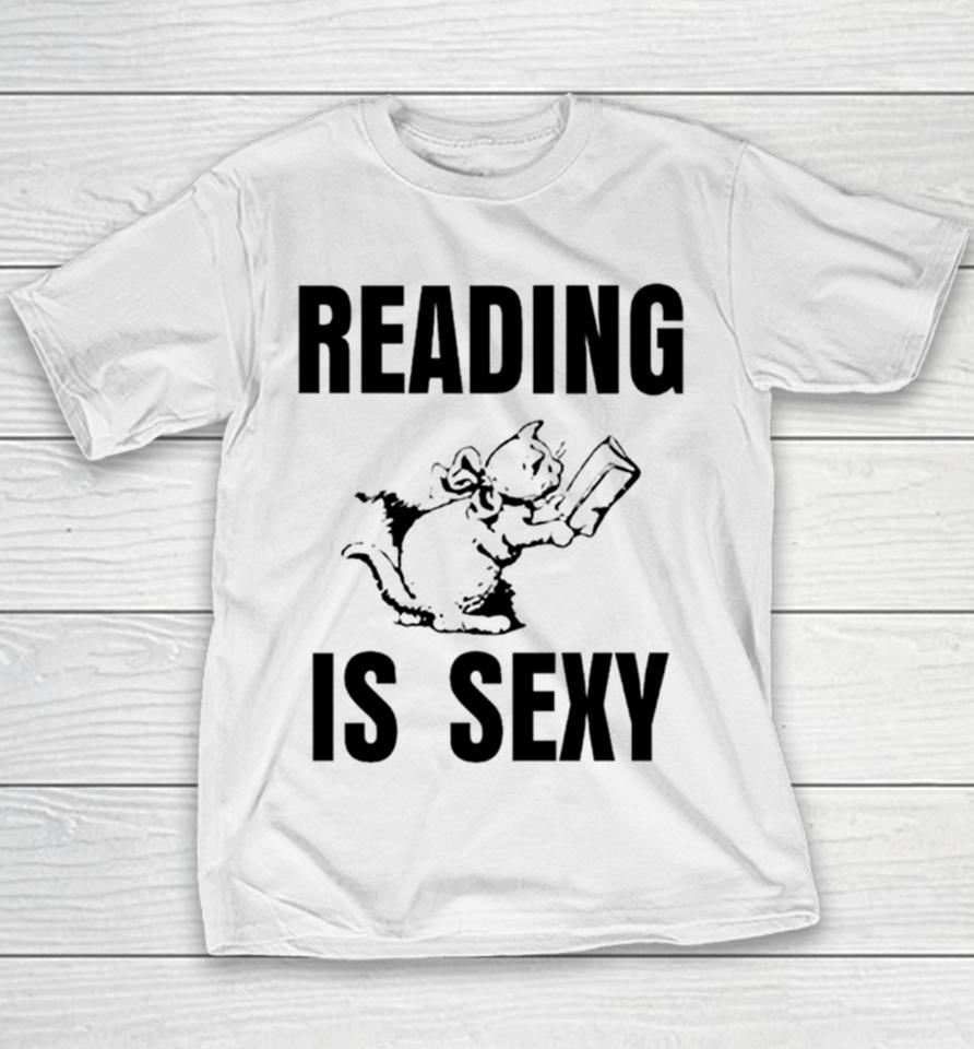 Cat Reading Is Sexy Youth T-Shirt