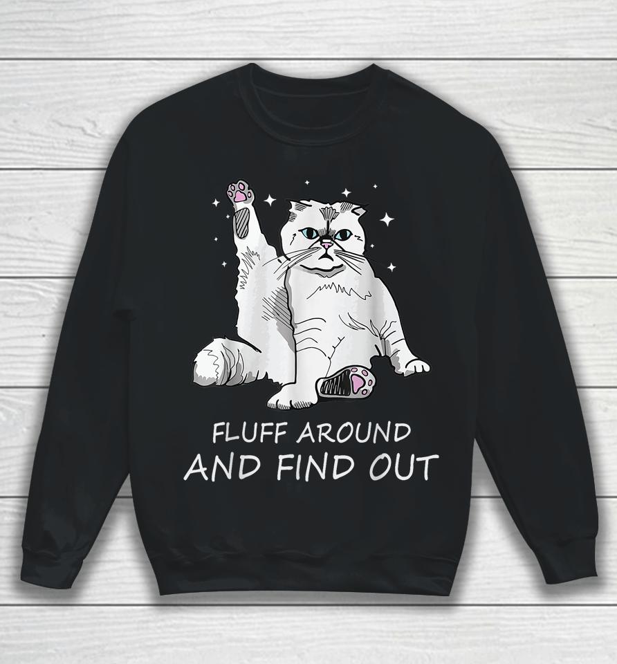 Cat Shirt Fluff Around And Find Out Sweatshirt