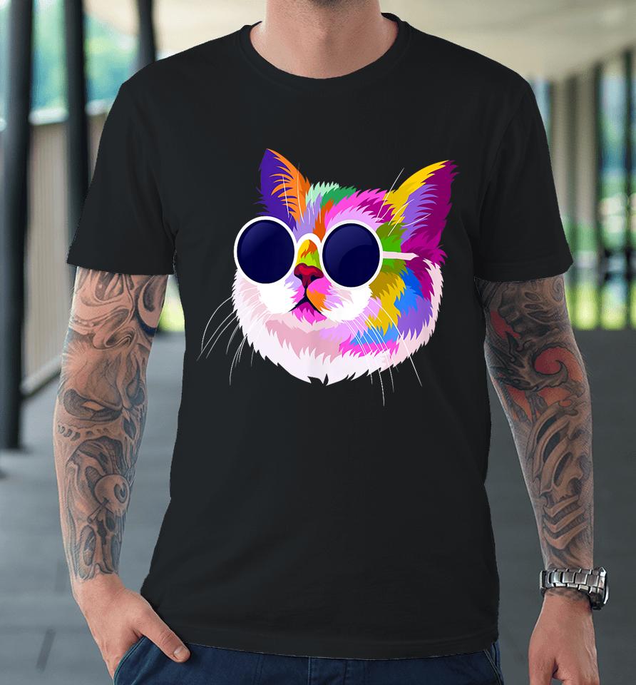 Cat Shirt Funny Cat Gift Women Tees Mens Girls Boys Premium T-Shirt