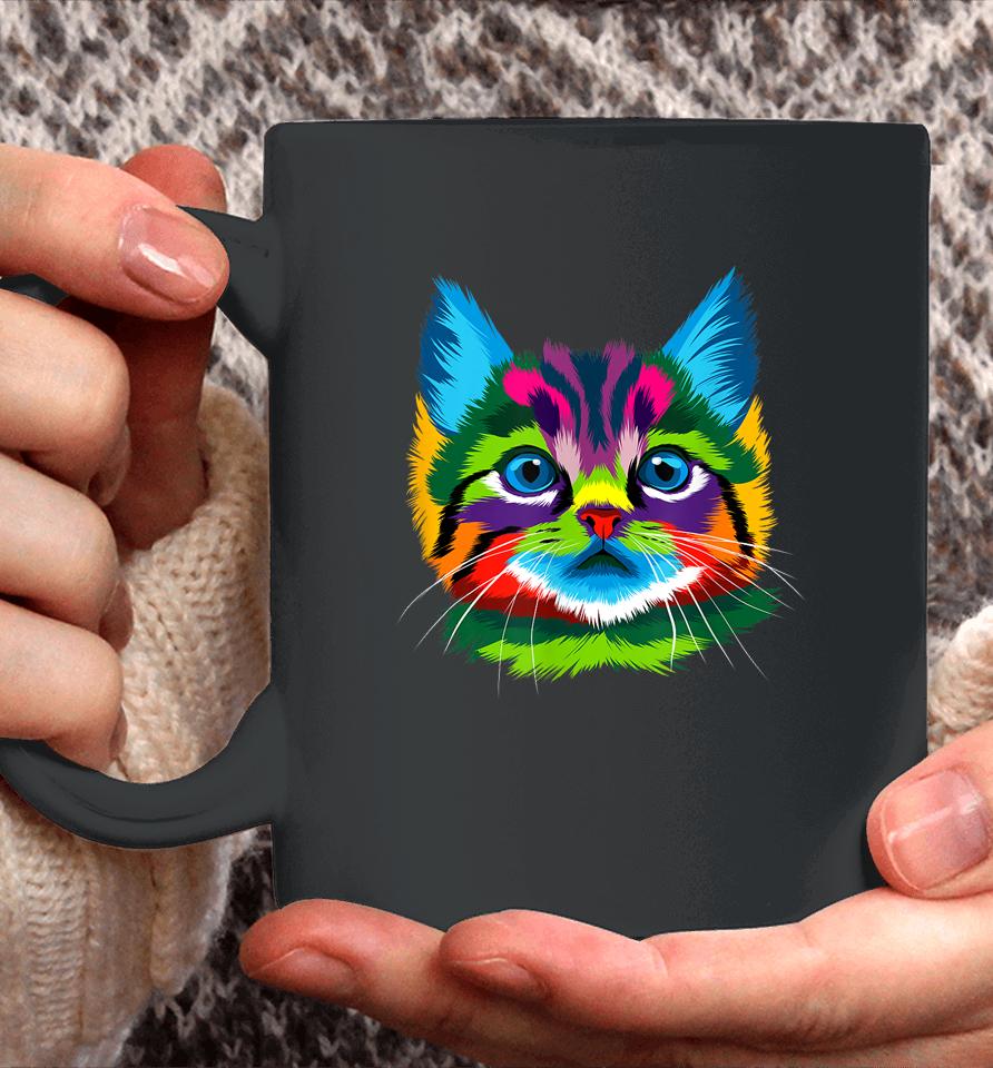 Cat Shirt Womens Graphic Tees Mens Graphic Tee Cute Cat Coffee Mug