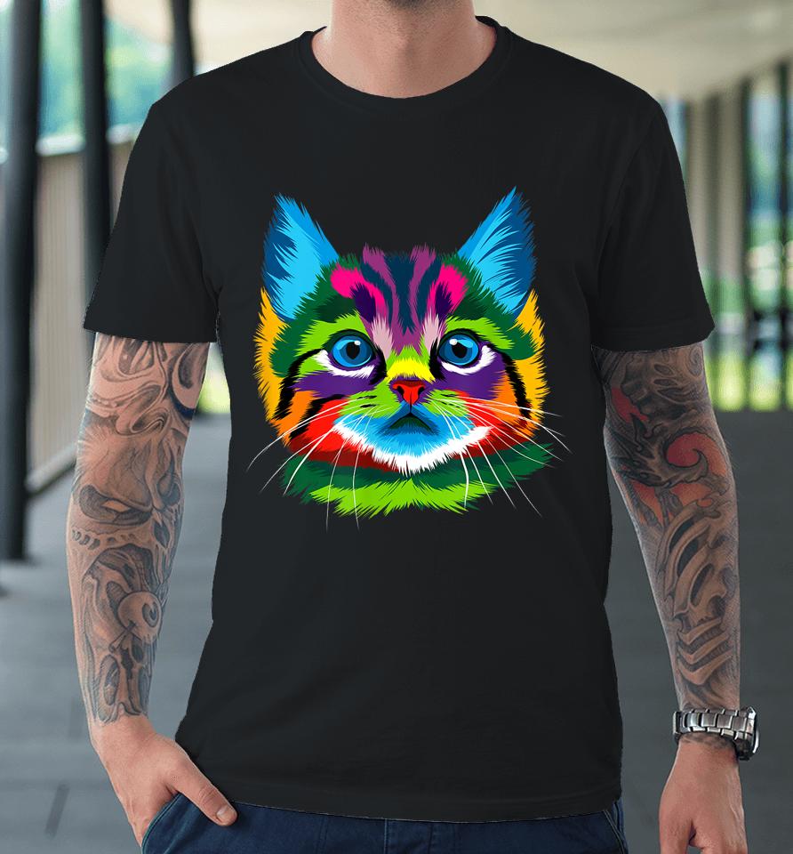 Cat Shirt Womens Graphic Tees Mens Graphic Tee Cute Cat Premium T-Shirt