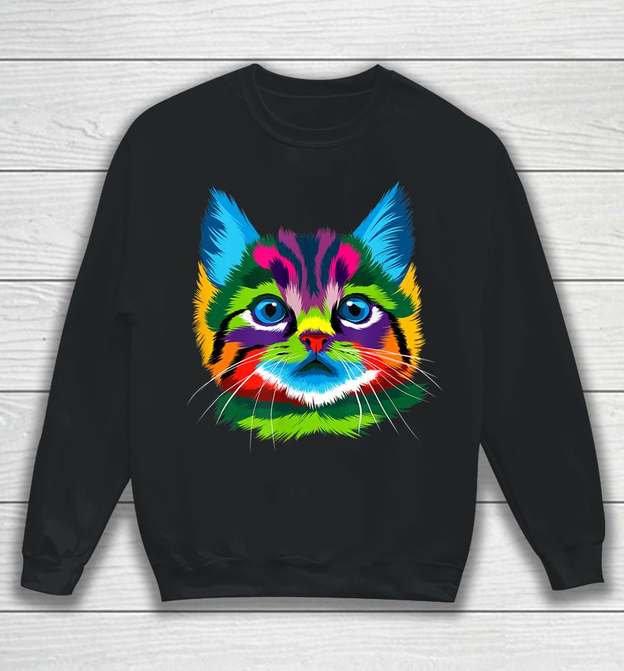 Cat Shirt Womens Graphic Tees Mens Graphic Tee Cute Cat Sweatshirt