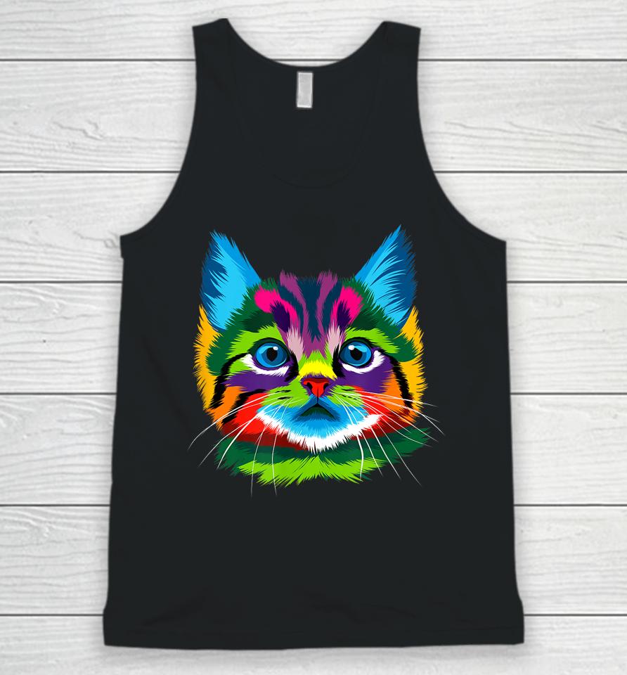 Cat Shirt Womens Graphic Tees Mens Graphic Tee Cute Cat Unisex Tank Top