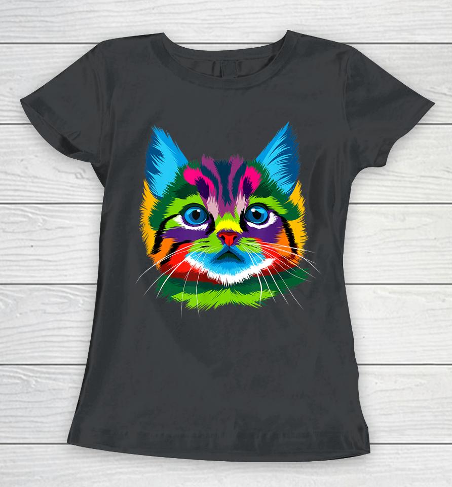 Cat Shirt Womens Graphic Tees Mens Graphic Tee Cute Cat Women T-Shirt