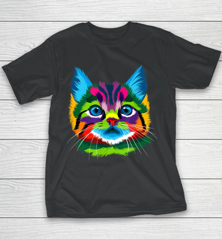 Cat Shirt Womens Graphic Tees Mens Graphic Tee Cute Cat Youth T-Shirt