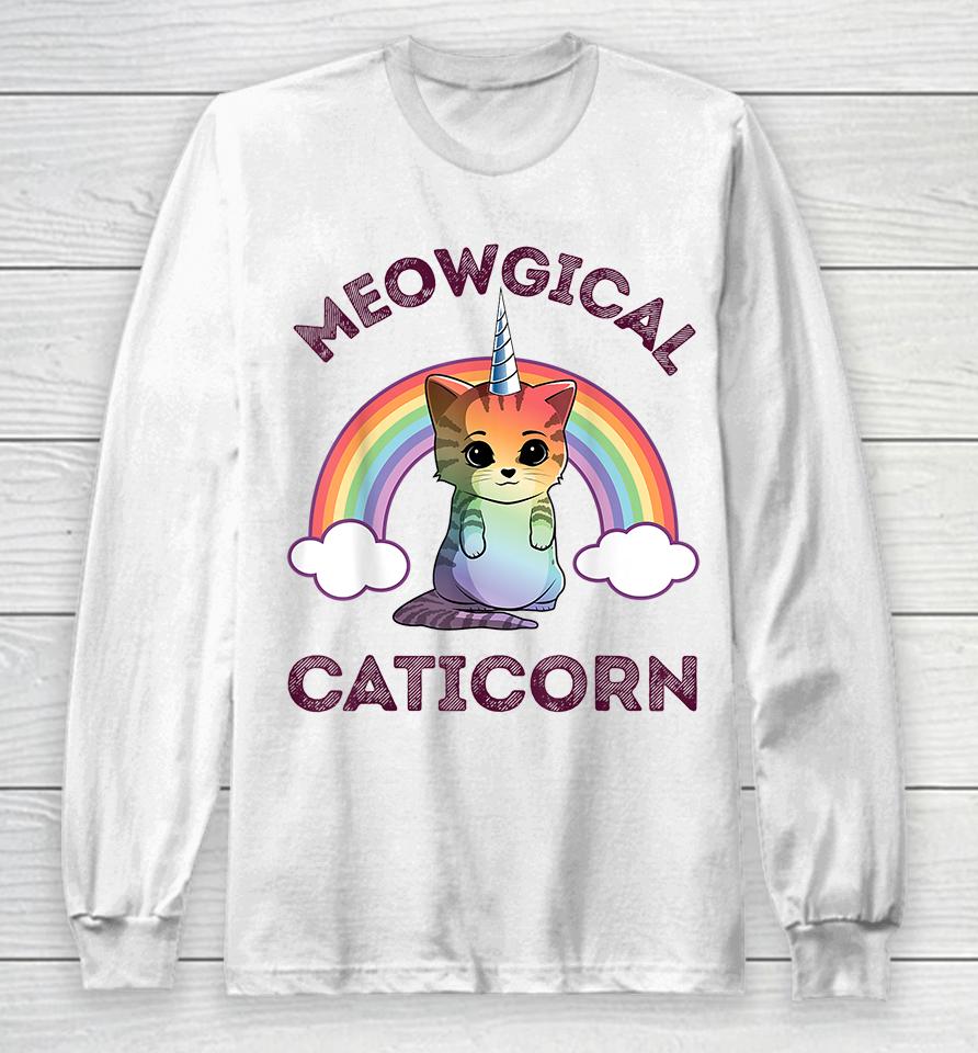 Cat Unicorn Meowgical Caticorn Long Sleeve T-Shirt