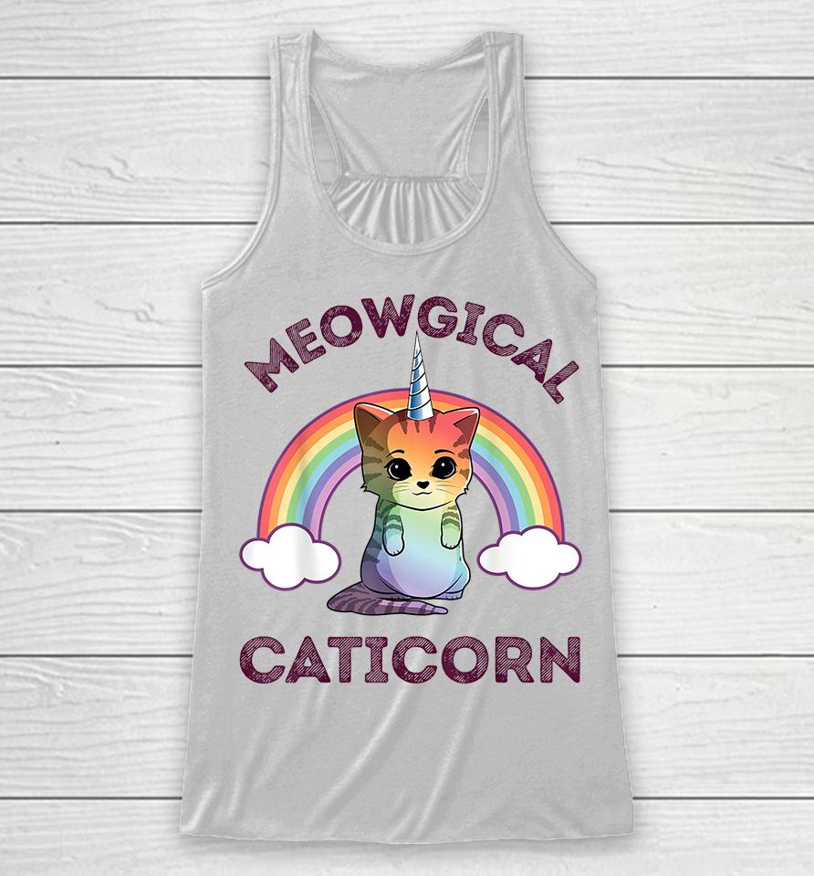 Cat Unicorn Meowgical Caticorn Racerback Tank
