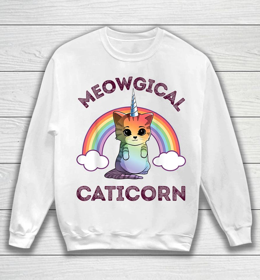 Cat Unicorn Meowgical Caticorn Sweatshirt