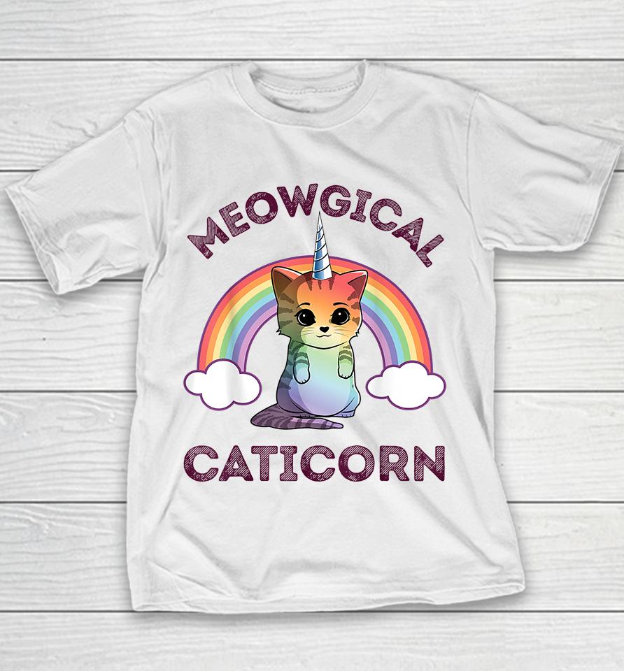 Cat Unicorn Meowgical Caticorn Youth T-Shirt