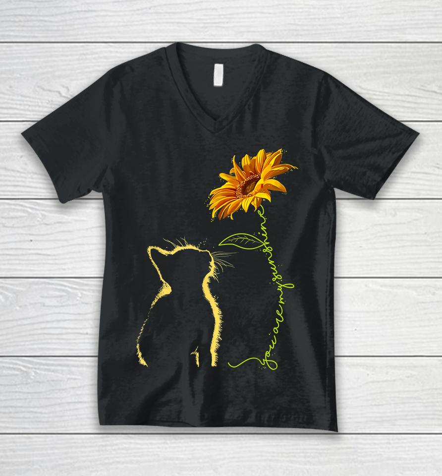 Cat You Are My Sunshine Unisex V-Neck T-Shirt