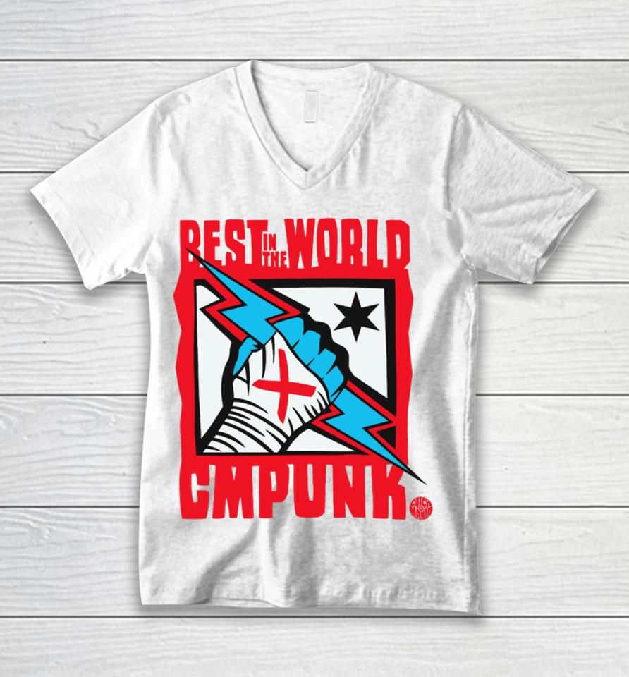 Catchomania Simonwelf Best In The World Cm Punk Catchomania Unisex V-Neck T-Shirt