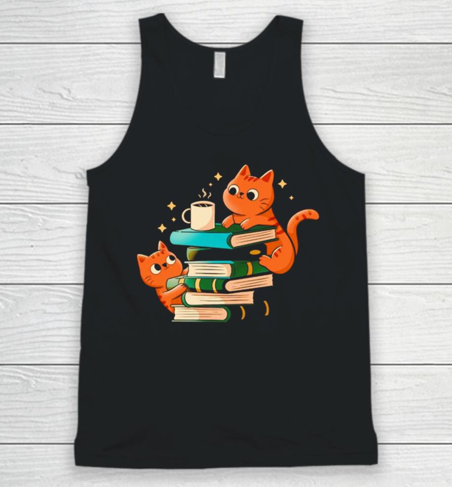Cats Books And Coffee Unisex Tank Top