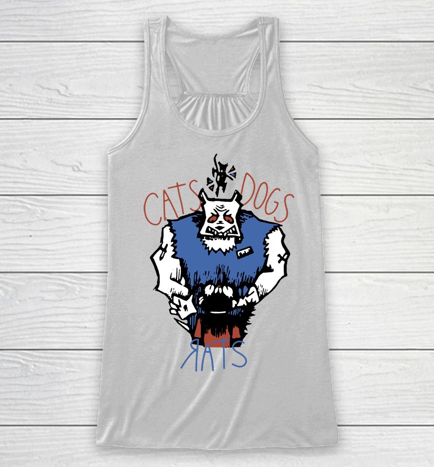 Cats Dogs And Rats Racerback Tank
