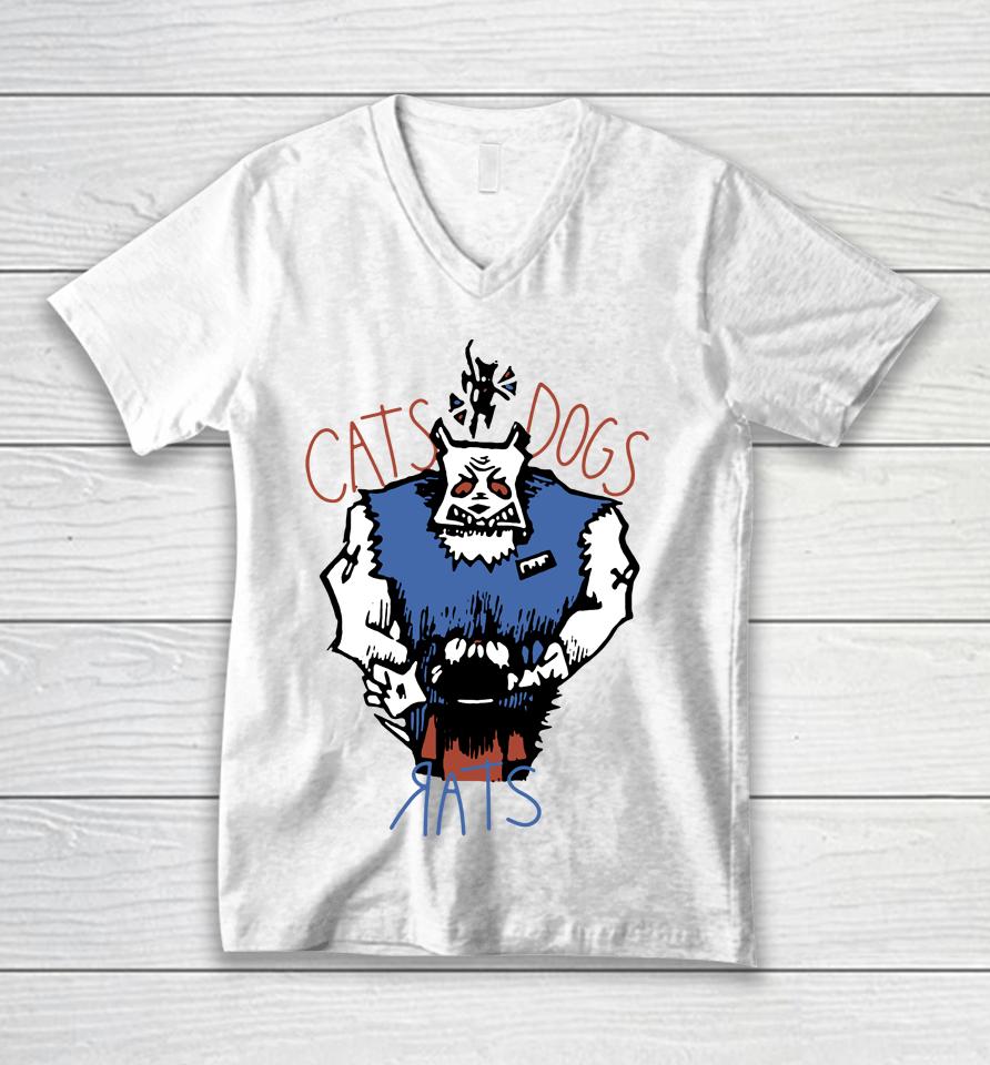 Cats Dogs And Rats Unisex V-Neck T-Shirt