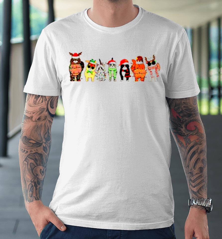 Cats Meowy Christmas Cat Lover Premium T-Shirt