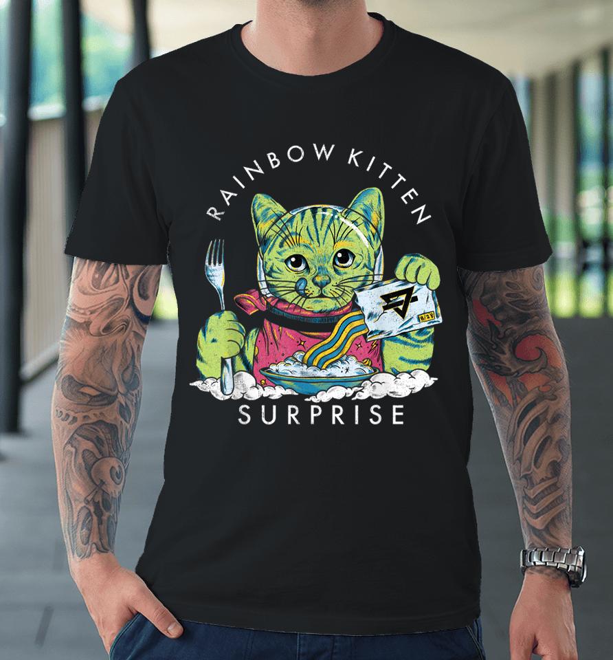 Cats Rainbow Kitten Surprise Cute Eat Retro Animals Vintage Premium T-Shirt