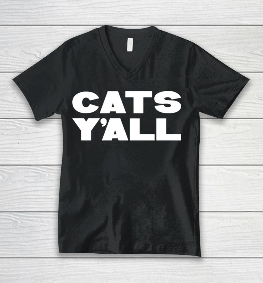Cats Y’all Kentucky Unisex V-Neck T-Shirt