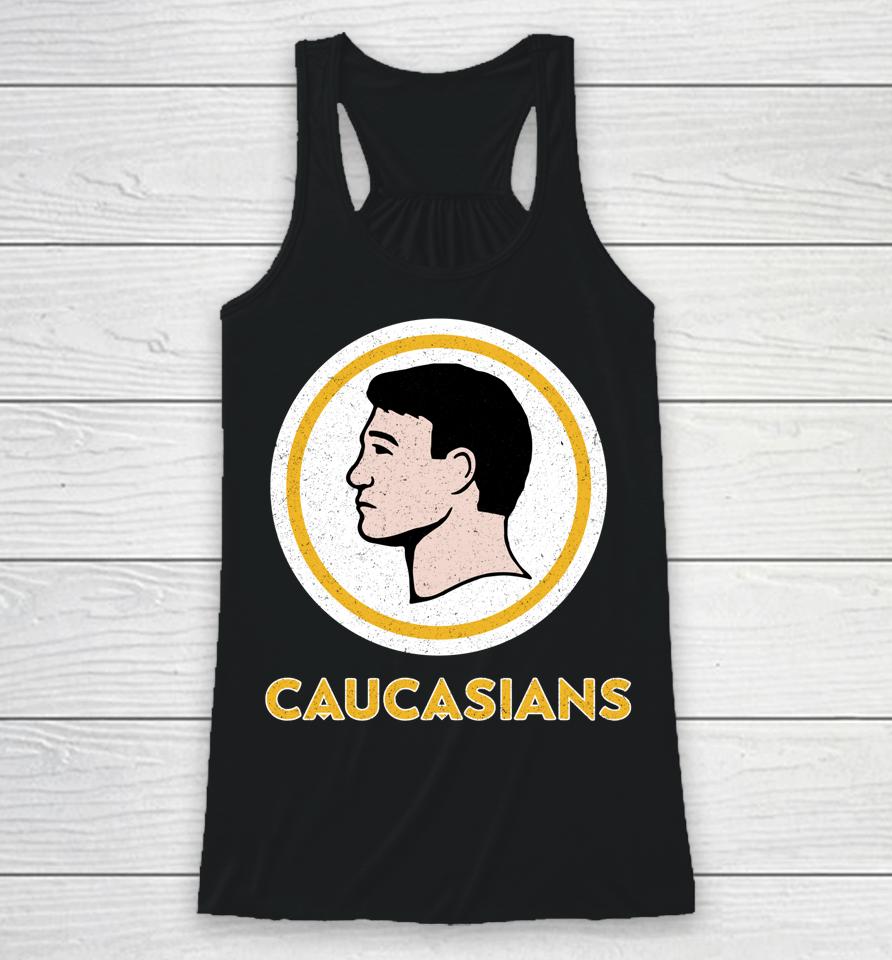 Caucasians Funny Vintage Caucasians Pride Racerback Tank