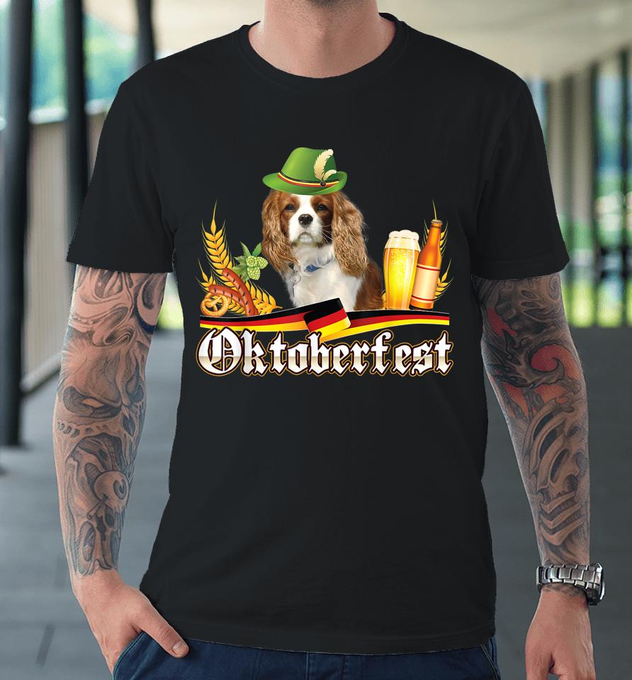 Cavalier King Charles Spaniel Dog Beer Oktoberfest Prost Premium T-Shirt