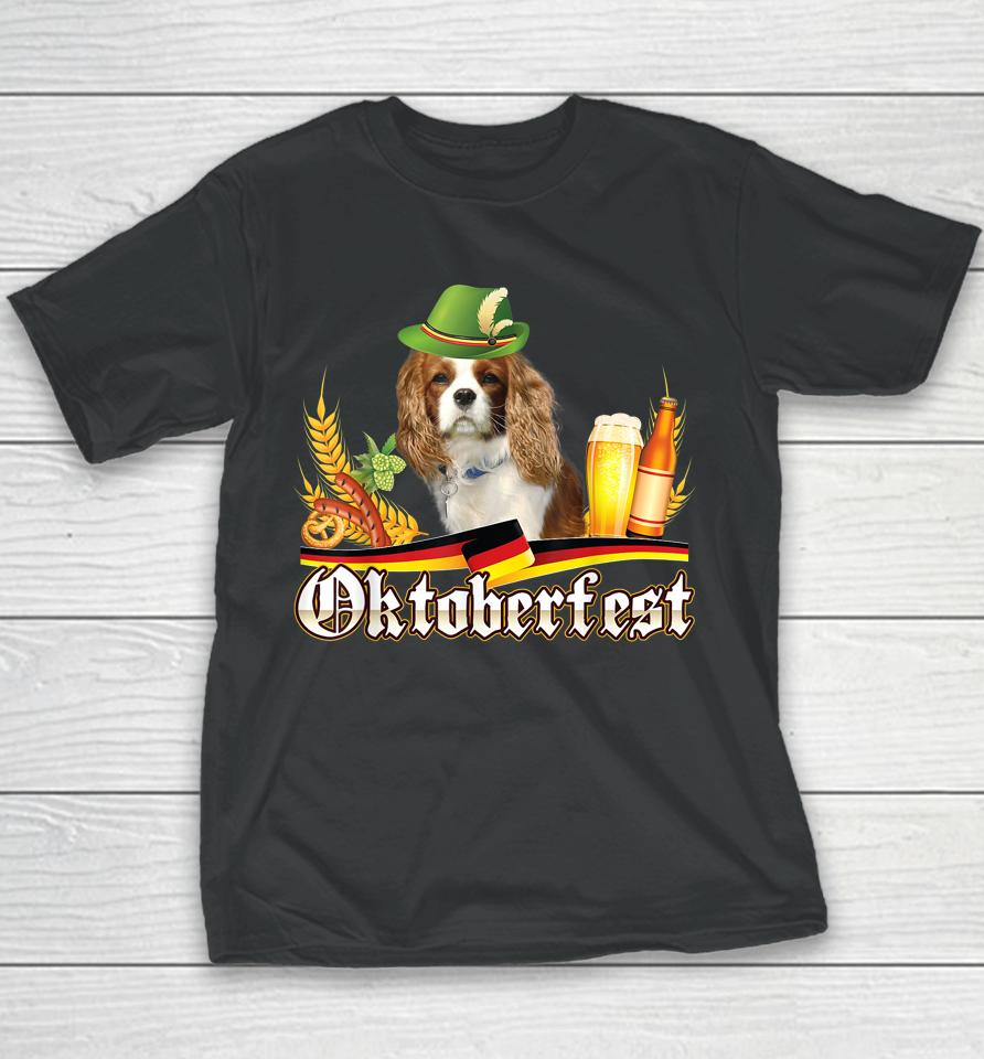 Cavalier King Charles Spaniel Dog Beer Oktoberfest Prost Youth T-Shirt