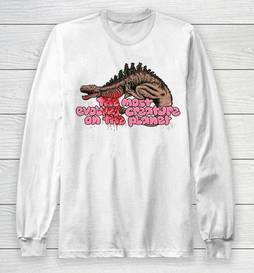 Cavitycolors Shin Godzilla The Most Evolved Creature On The Planet Long Sleeve T-Shirt