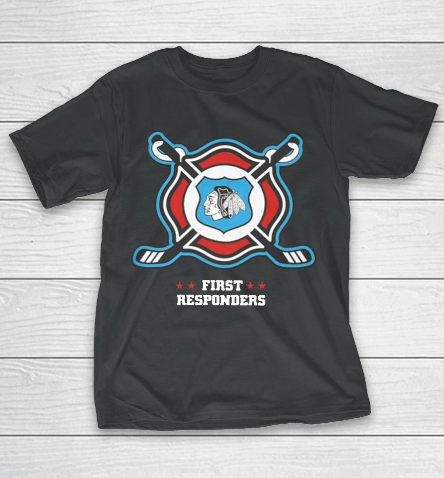 Cbh Shop Chicago Blackhawks First Responders T-Shirt