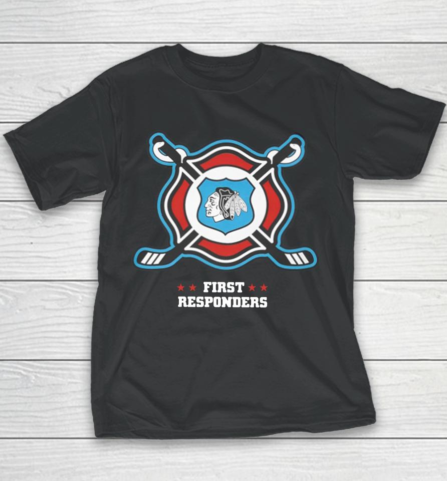 Cbh Shop Chicago Blackhawks First Responders Youth T-Shirt