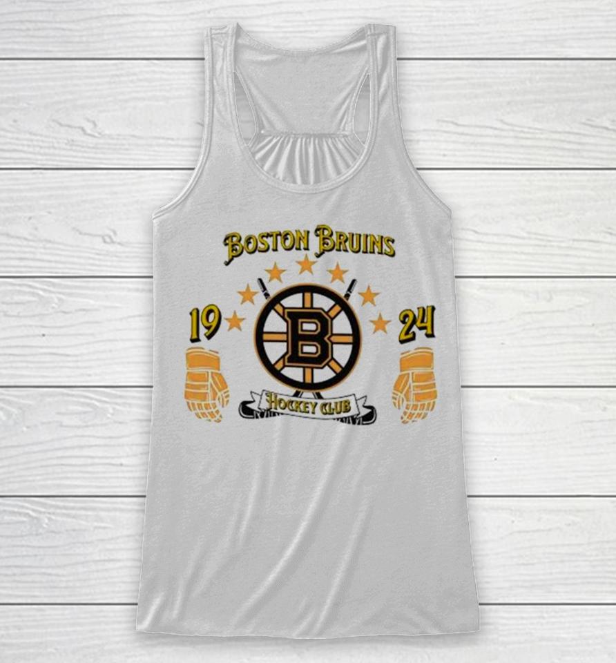 Celebrate 100 Year 1924 – 2024 Boston Bruins Logo Stars Racerback Tank
