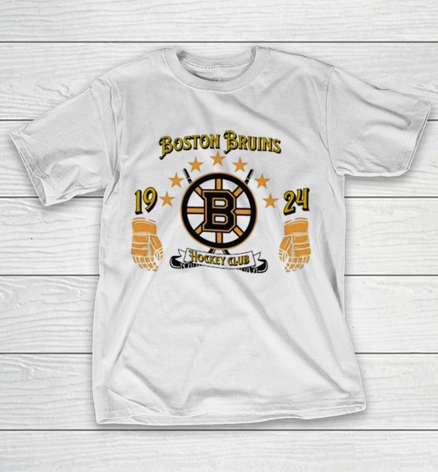 Celebrate 100 Year 1924 – 2024 Boston Bruins Logo Stars T-Shirt