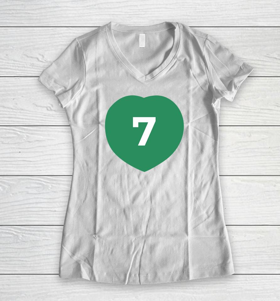 Celtic Football Club The Number 7 Mnd Scotland Women V-Neck T-Shirt